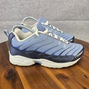 Womens Blue Wavy TPU Cage Athletic Sneakers Y2K Retro Chunky Trainers Size 6.5